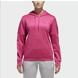 🆕 BNWT Adidas Pink Pull Over Hoodie Sweatshirt!